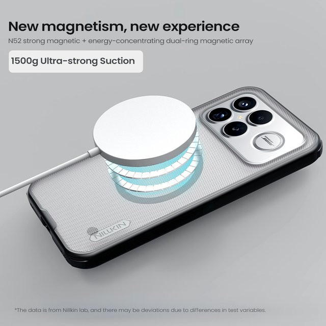 Nillkin Schutzhülle für Xiaomi Poco F8 Ultra, magnetisch, super mattiert, MagSafe kompatibel, 360° weicher Rahmenschutz, Schwarz - Bild 1