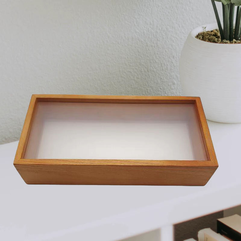 MagiDeal Schattenbox Bilderrahmen aus Holz in Braun, rechteckige Vitrine für DIY-Projekte und getrocknete Blumen - Bild 4