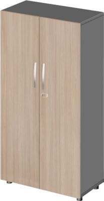 Schäfer Shop Select Schrank LOGIN in Graphit und Eiche, 4 Ordnerhöhen, B/T/H: 80 x 42 x 151,4 cm - Bild 1