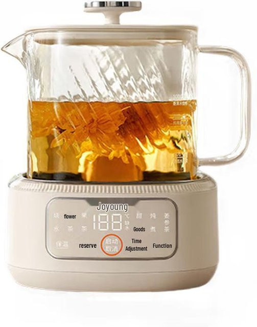 Joyoung Ganzglas Gesundheits- und Teekocher mit Sieb und Touch-Display in Orange - Bild 1