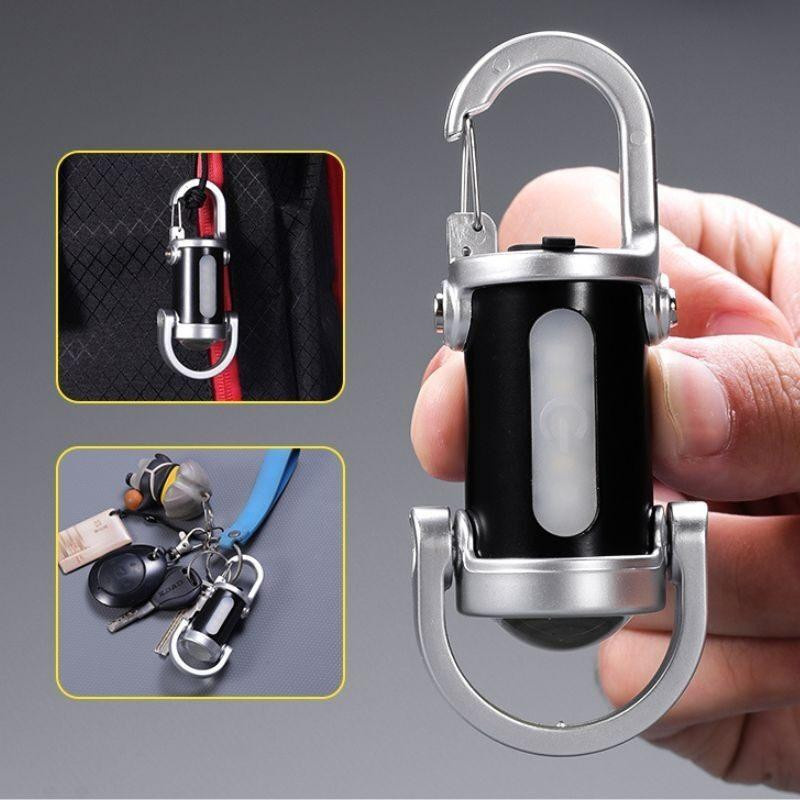 YJMP Super Lighting COB LED Mini Schlüsselanhänger Taschenlampe, USB wiederaufladbar, Schwarz, 3er-Set - Bild 7