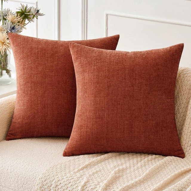 JMG Clothing Kissenbezug mit geometrischem Muster in Orange, quadratische Kissenhülle aus Polyester für Sofa und Wohnzimmer, B/T/H: 45 x 45 x 0 cm - Bild 1
