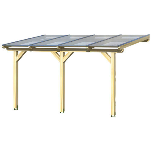 Skan Holz Terrassenüberdachung Andria aus Leimholz mit Polycarbonat-Dach in Weiß, B/T: 434 x 400 cm - Bild 3