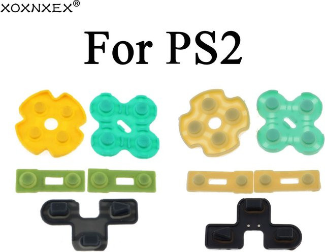 2/10 Sets leitfähige Gummi-Silikon-Pads als Ersatz für PS2-Controller in Multicolour - Bild 1