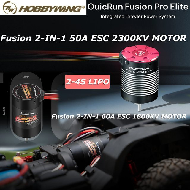 Hobbywing QuicRun Fusion Pro Elite Motor & ESC 2 in 1 für RC Car Crawler - Bild 1