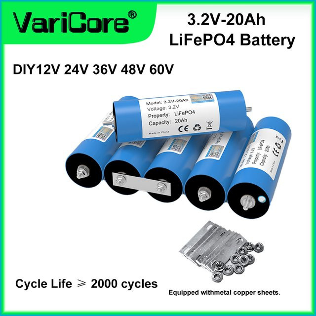 VariCore LiFePO4 Batterie Klasse A 3,2V 20Ah für Solar, RV, Marine und Golfcarts - Bild 1