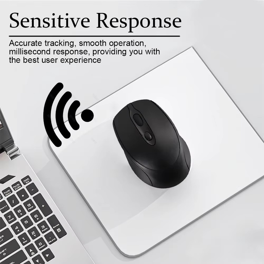 Ergonomische kabellose Bluetooth-Maus von Congdi für Laptop und PC in Pink oder Schwarz - Bild 4