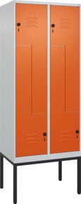 C+P Z-Spind Classic PLUS Gestell mit 4 Fächern und Sicherheits-Drehriegel, Farbe: Grau, Orange oder Schwarz, H x B x T: 212 x 80 x 50 cm - Bild 1