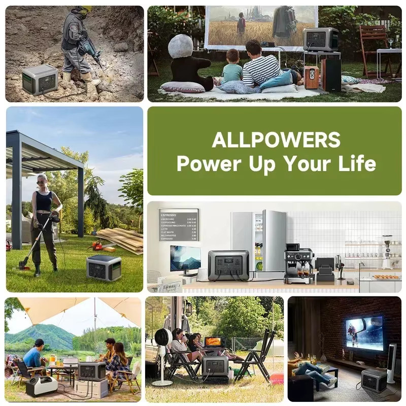 ALLPOWERS R2500 Tragbares Kraftwerk mit 2016Wh Kapazität und LFP Akku, 2500W Leistung, erweiterbar auf 20kWh für Haushalt und Outdoor - Bild 3