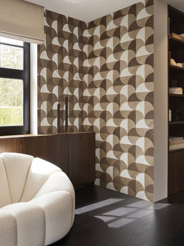 Omexco Tapete Nelumbo IM32 in Braun mit botanischem und abstraktem Design aus Vlies - Bild 2