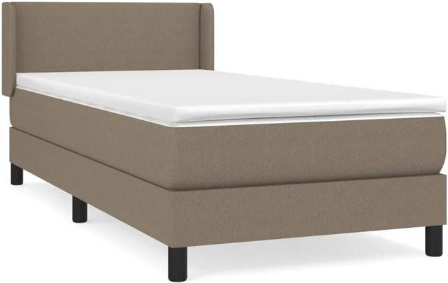 vidaXL Boxspringbett mit Matratze Hybrid-Design in Beige, B/T/H: 90 x 200 cm - Bild 1
