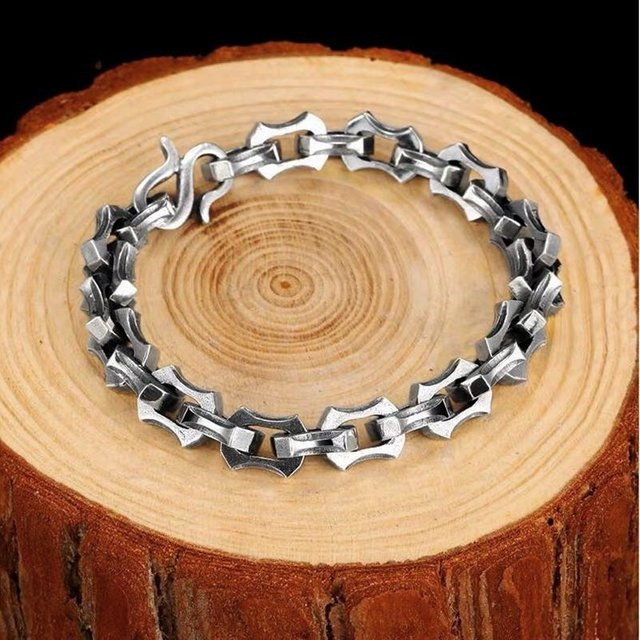 YULIN Armband, Edelstahl, Schwarz, Vintage, Herren, 21cm - Bild 1