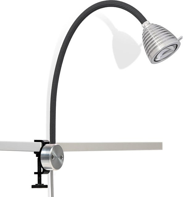 Less-n-more Athene Essentials LED-Klemmleuchte aus Aluminium in Anthrazit mit warmweißem Licht (2700K) - Bild 1