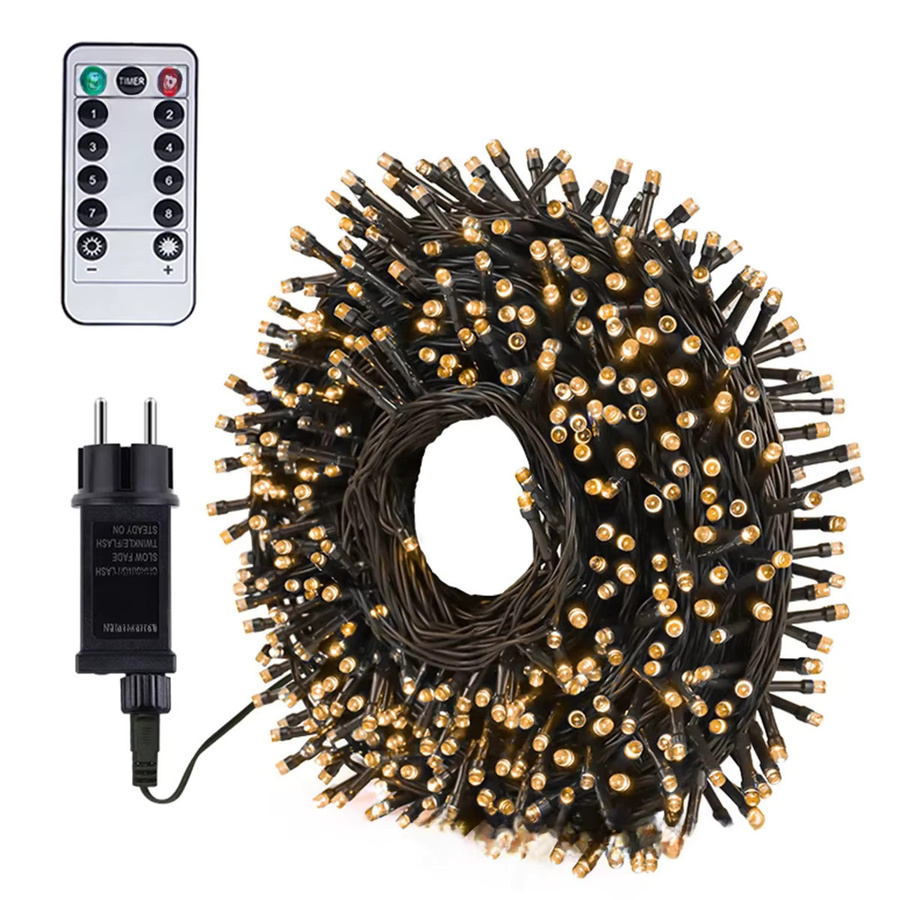 Topdii LED Fee Lichterkette für Outdoor und Garten mit 800 LEDs in Warmweiß, 102 m Länge, 220V Netzbetrieb - Bild 6