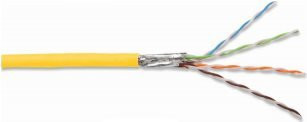 DIGITUS Professional Cat.7a Ethernet LAN Bulkkabel SFTP PiMF, 1000 m, Gelb (DK-1743-A-VH-10) - Bild 1