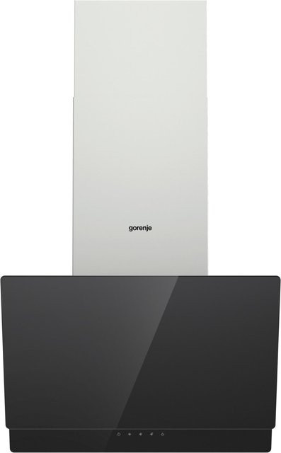 Gorenje Kopffrei-Dunstabzugshaube WHI 649 EXBG in Schwarz mit Glas und Metall, Wandmontage, Abluft oder Umluft mit Aktivkohlefilter, B/T/H: 60,8 x 63,0 x 42,1 cm - Bild 1