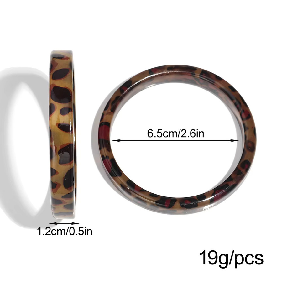 Fishsheep Armreif Acryl, Leopard Print, Bunt, Damen - Bild 3