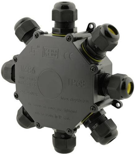 Boxexpert BXPJSGH686-8 Abzweigdose aus Kunststoff in Schwarz - Bild 1
