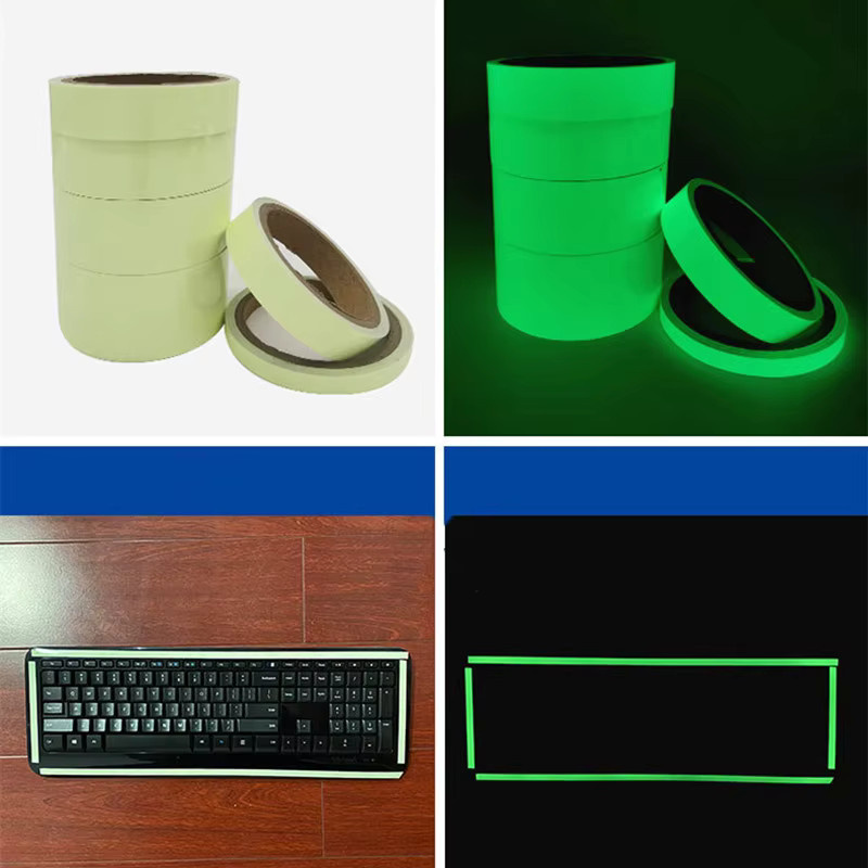 3M fluoreszierendes Aufkleberband in Grün, leuchtendes Band für Treppenhäuser und Feuerwarnungen, leuchtet im Dunkeln und ist individuell zuschneidbar - Bild 2
