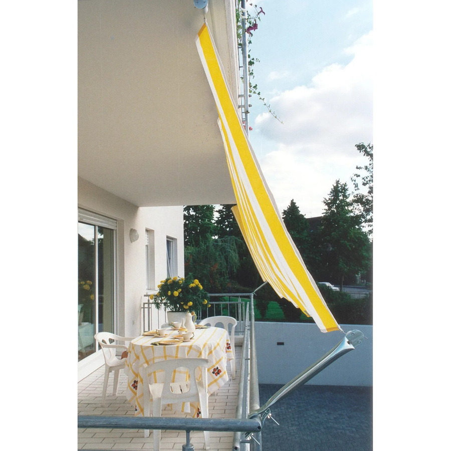 Floracord Balkonverkleidung Bausatz II Gelb-Weiß aus Polyester, Breite: 270 cm, Höhe: 140 cm - Bild 2