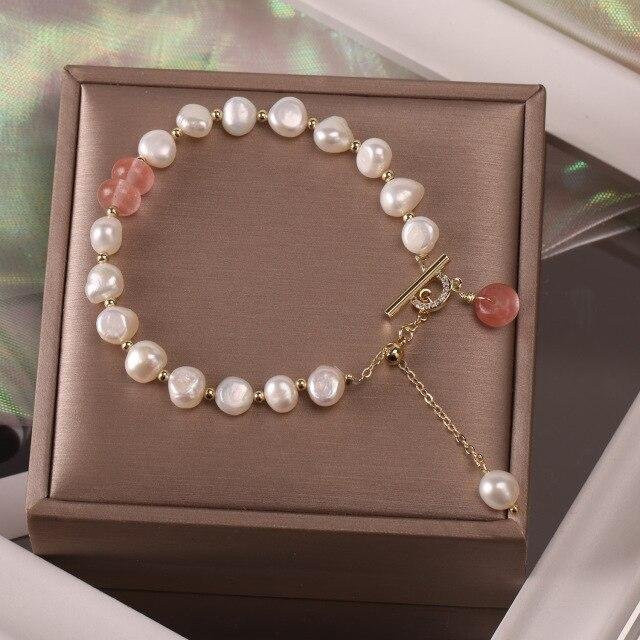 Armband Allbestart, Süßwasser Perlen, Cubic Zirkon, grau, Damen - Bild 1