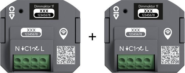 Busch-Jaeger Dimmaktor free@home wireless 1-Kanal Unterputz Dimmer 2er-Set Grau - Bild 1
