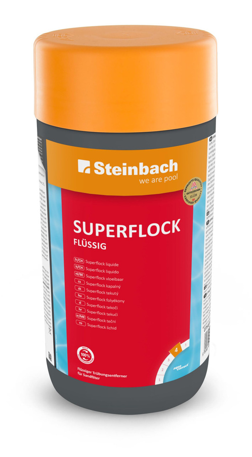 Steinbach Superflock Flüssig Pool-Flockungsmittel für klares Wasser, 1 Liter - Bild 1