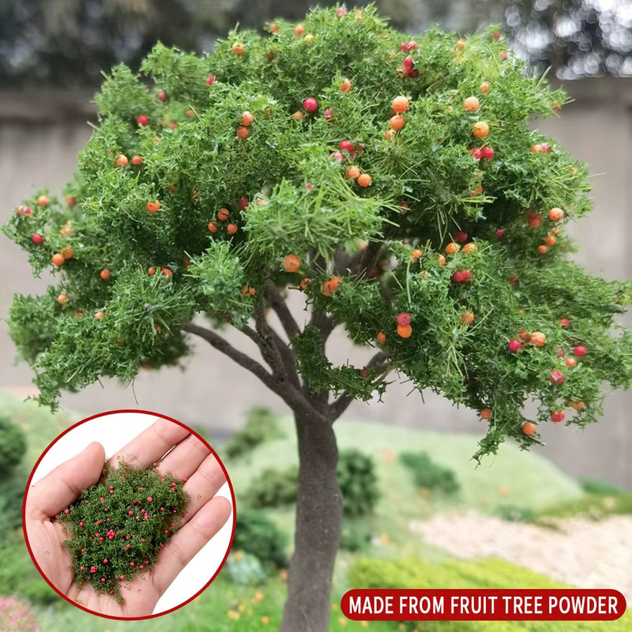 Miniatur-Modell Früchte und Blätter in Rot für DIY-Obstbäume aus Kunststoff - Bild 4