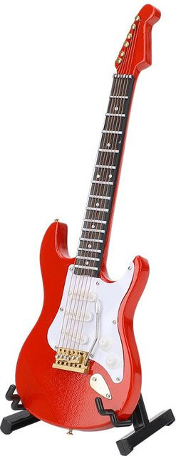 GoolRC Miniatur Rotes E-Gitarrenmodell als Musikinstrument Handwerk Ornament und Geschenk - Bild 1