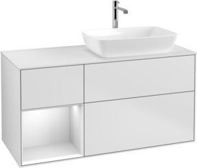 V&B Waschtischunterschrank Finion in Weiß Lack, Breite: 120 cm, Tiefe: 50,1 cm, Höhe: 50,1 cm - Bild 1