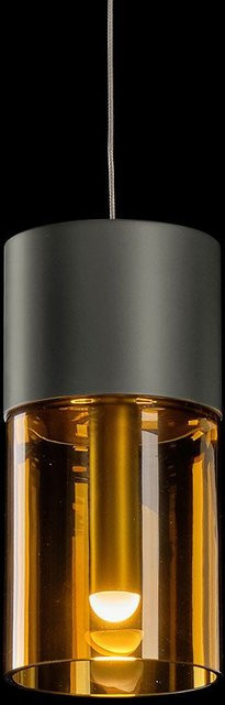 Holtkötter Aura P3 LED-Pendelleuchte in Cognac mit Platin-Glas, dimmbar mit dim2warm Technologie (1800K - 2900K) - Bild 1