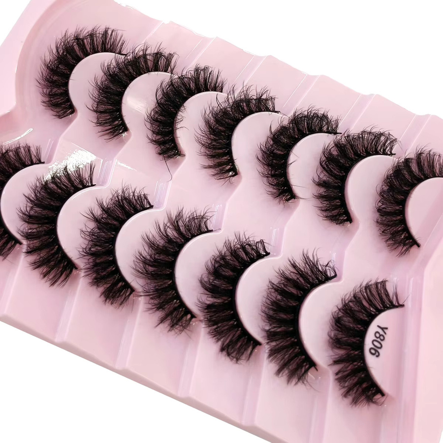 AMSDCN Cat-Eye-Wimpern, Black, 7 Paar, Unisex - Bild 2