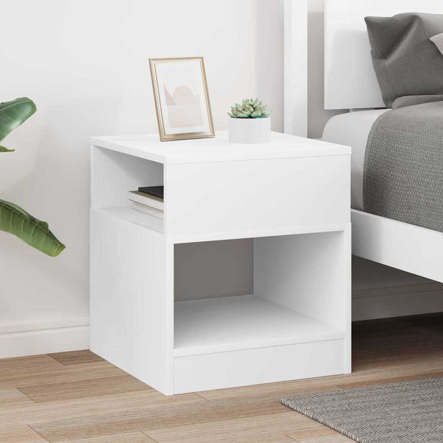 vidaXL Beistelltisch modern in Weiß aus Holzwerkstoff, B/T/H: 40,0 x 40,0 x 45,0 cm - Bild 2