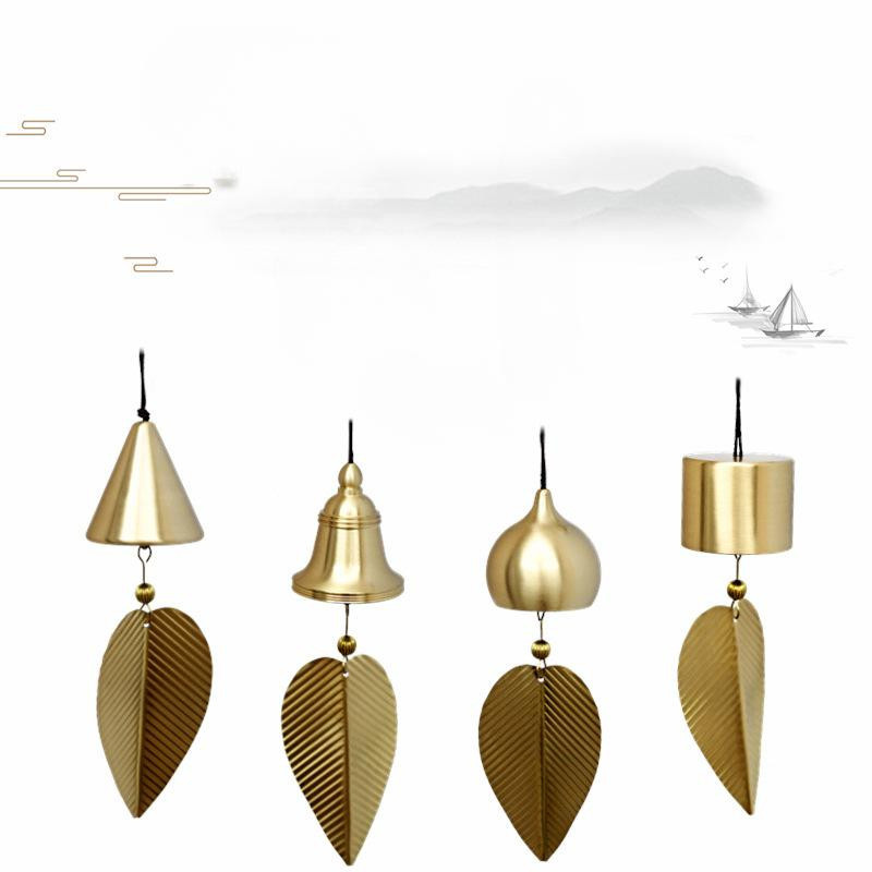 Yiran Furniture Windspiel aus Kupfer in Gold für Zuhause und Balkon - Bild 1