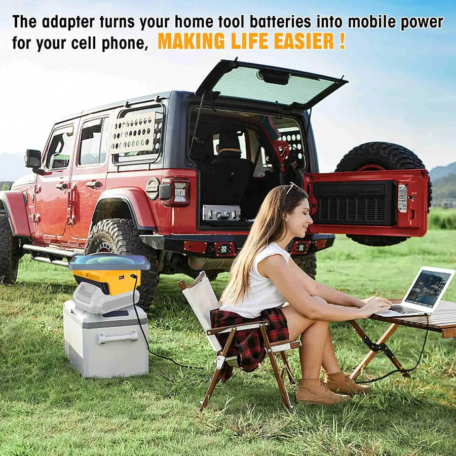 Makita Drahtloses Telefon-Ladegerät für 18 V Li-Ionen-Akkus mit USB- und Typ-C-Anschluss als tragbare Outdoor-Powerbank - Bild 4