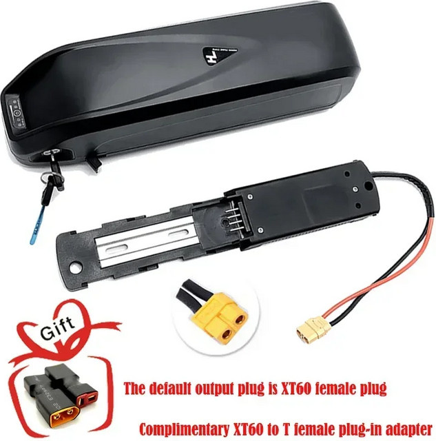Ddadache Hailong Aibik Akku 36V 48V mit 20Ah 30Ah 40Ah und 30A BMS für 350W 500W 750W 1000W Motoren in Schwarz - Bild 1