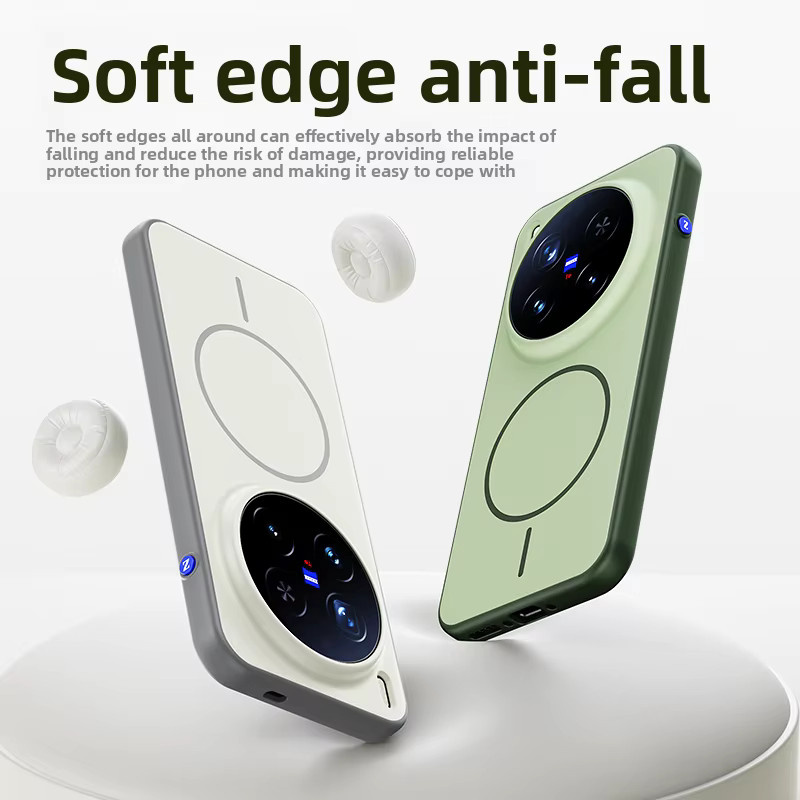Magnetische Silikon-Schutzhülle für Vivo X300 und Vivo X300 Pro in Schwarz mit Unterstützung für kabelloses Laden - Bild 3