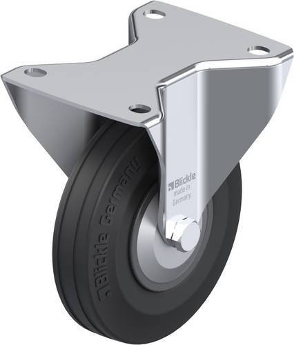 Blickle Bockrolle B-VPP 140R-FA in Schwarz und Silber, Rad-Durchmesser: 140 mm, Tragfähigkeit: 115 kg - Bild 1