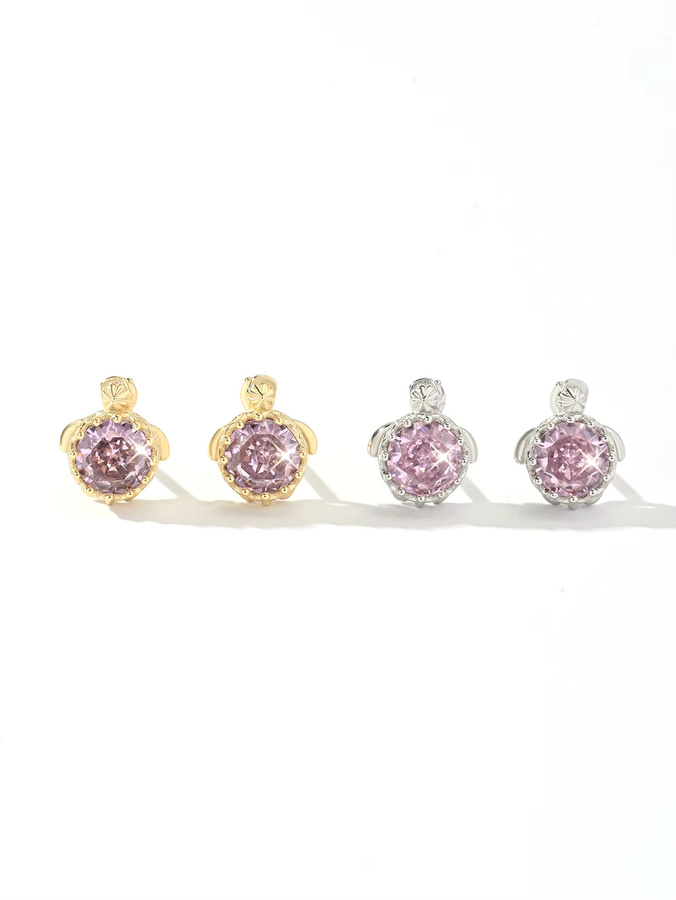 OBEAR Anhänger Schildkröte, 925 Silber, Rosa Zirkon - Bild 2