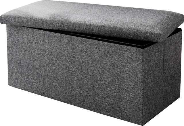 TRENDSTABIL Sitztruhe Aufbewahrungsbox Soft Body in Grau mit abnehmbarem Bezug, B/T/H: 38 x 38 x 78 cm - Bild 1