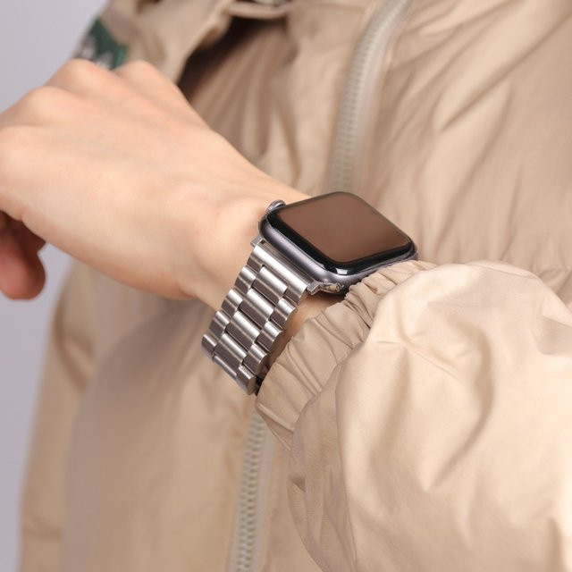 TINUORA Uhrenarmband Edelstahl, Silber - Bild 1