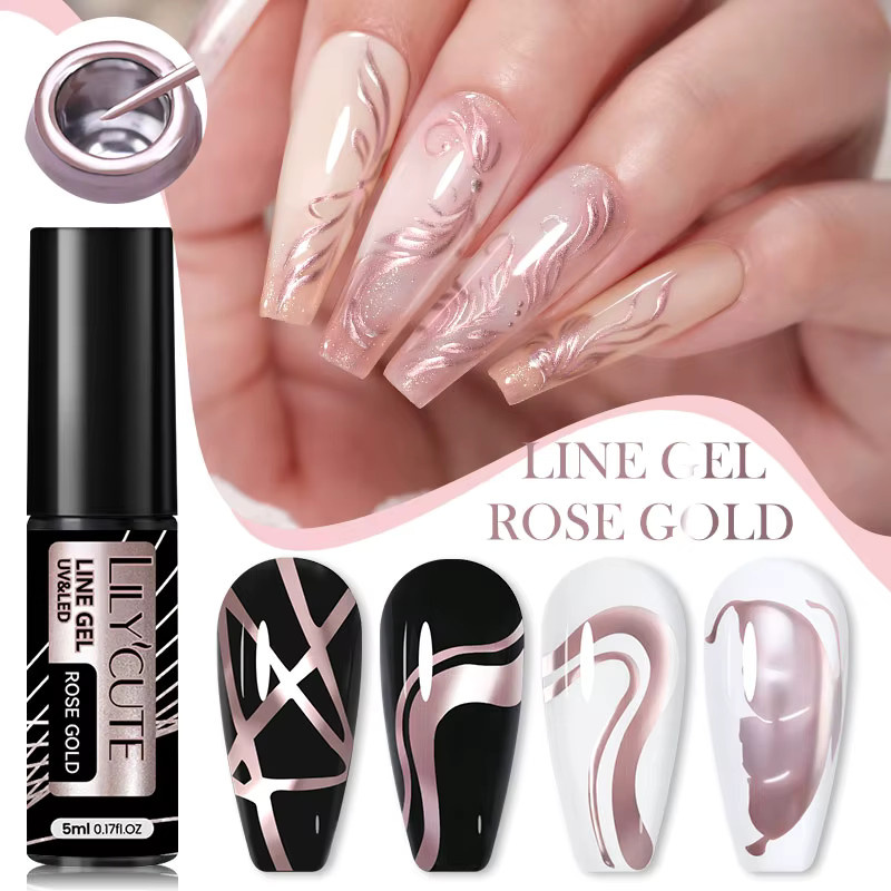 LILYCUTE Nagelgel Metallic, Silber, 5 ml - Bild 5