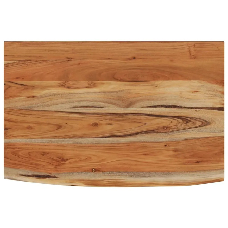 vidaXL Wandregal aus Massivholz Akazie in Braun mit Baumkante, B/T/H: 60 x 40 x 2,5 cm - Bild 2