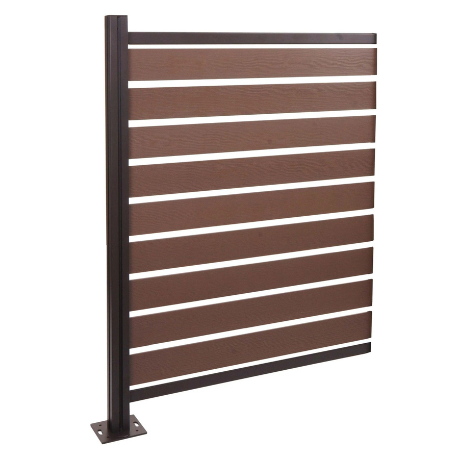 MCW Alu Mülltonnen-Zaun K57 Erweiterungselement Mülltonnenverkleidung in Holzoptik Braun B/H/T: 130 x 100 x 6 cm - Bild 2
