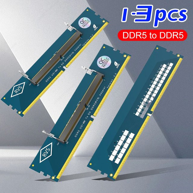 ALLOET DDR5 SO-DIMM zu PC DIMM Adapter Karte für Laptop und Desktop RAM Speicher Module - Bild 1