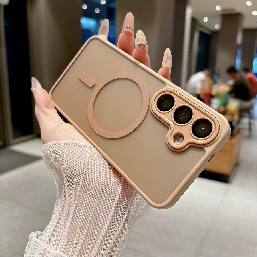 rmor Hartschalenhülle mit Objektivschutz und gehärteter Folie für Samsung Galaxy A16 A17 A26 A36 A56, mattes Design, MagSafe Wireless Charging kompatibel, in Grün oder Beige - Bild 1