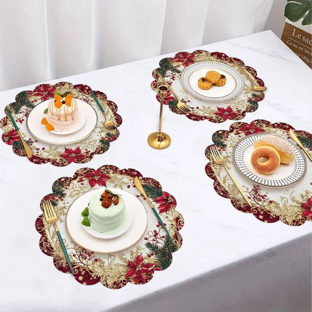 VIKAMA 4-teiliges Weihnachts-Dekorationsset mit Tannenzapfen- und Beeren-Design in Multicolour - Bild 1