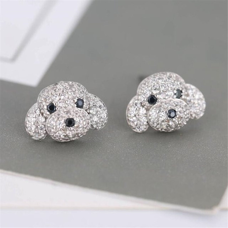GaGa-Duck Ohrstecker, 925 Silber, Kristall, Unisex