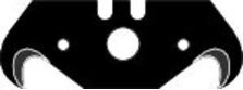 LUTZ BLADES Hakenklinge für Teppichmesser, Schwarz, 10er Pack, B: 48,2 mm, H: 18,7 mm, T: 0,65 mm - Bild 1