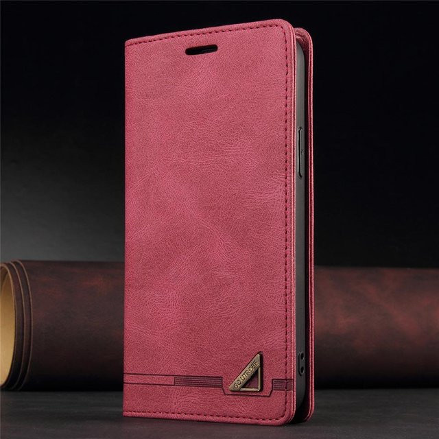 Lederhülle mit Kartenfach und Ständer für Google Pixel 10 9 Pro XL 8 7 6 Pro Pink - Bild 1